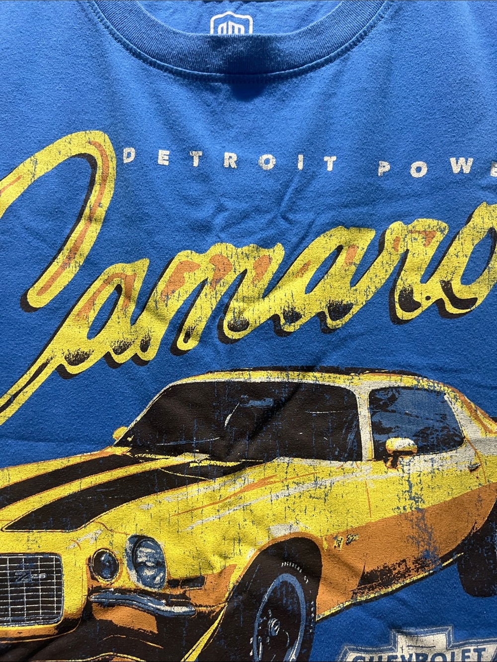 GM Official Apparel Blue Tank with Yellow Camaro Graphic - Picture 6 of 6